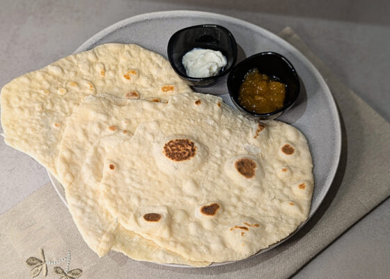 Leichtes Naan Brot