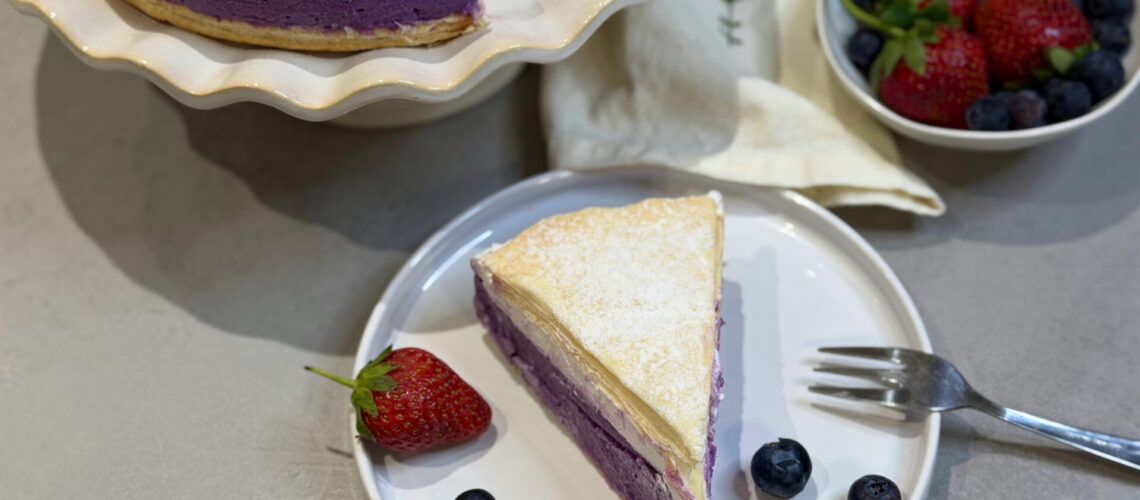 Ube Cremeschnitten Torte